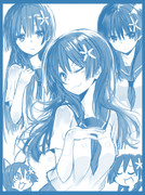 絵の練習。 佐天さん。