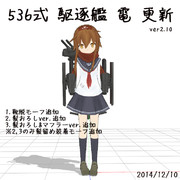 【MMD艦これ】536式 電 ver2.11 【モデル更新】