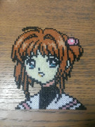 木之本桜「カードキャプターさくら」：ミニハマビーズにて
