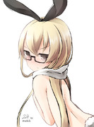 島風のサンタコス描こうとしたけど描けなくて時間なくなったのでとりあえずマフラーだけ巻いてあげた。