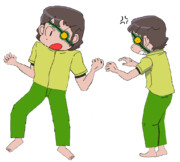 眼帯を付けた無職くん