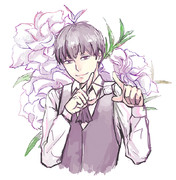 kaneki with flowers