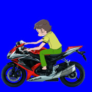 バイクに乗るSZK.BB