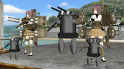 連装砲さんと伊勢型航空戦艦姉妹