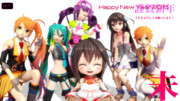 【ＭＭＤ年賀状2015】Happy New Year 2015【MikuMikuDance】