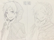 左右の手でカノを描いてみよう^ - ^