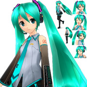 MMD 自作初音ミクモデル 制作中