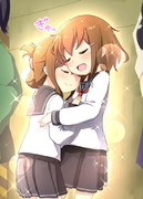 出撃前にお互いを確かめ合って充電する雷電