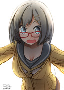 寝ている提督の顔を見ようとして、提督を起こしてしまった浜風。