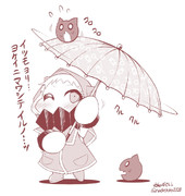 ほっぽちゃんの傘回し。