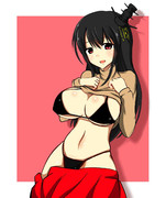 たくし上げ黒ビキニ扶桑姉様