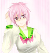 ピンク髪の巨乳