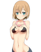 黒ビキニたくし上げみゃーもり