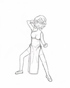 アサギさんチャイナ風(下絵)