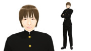 【MMDモデル配布】こんなエキストラ用モデルを作ってみた：男子学生E介