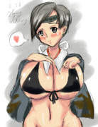 たくし上げ黒ビキニ千歳