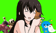 可愛い動物達に囲まれご満悦の艦娘