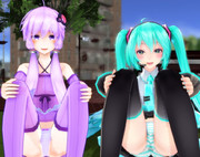 ゆかミクでM字開脚