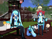 お友達と、お姉ちゃんたちと