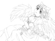 今度は巳姫ちゃんの線画をＵＰ！塗ってもいいのよ！