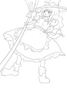 魔理沙を少しぽっちゃりにしてみた【借りた絵】