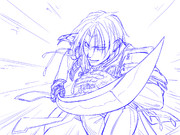 腰を落とし、距離を詰め、零距離から、圧して切る。