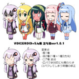 VOICEROID+5人娘 立ち絵ver1.0.1