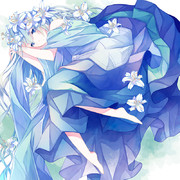 青髪 ニコニコ静画 イラスト