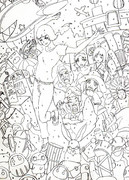 今敏監督へ送るイラスト 下書き