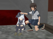 吹雪が響をなでなでしてるだけ