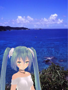 ミクさんと慶良間の海