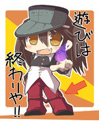 ヒモのついた服が流行ってるらしいので龍驤ちゃんに着てもらいました。