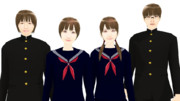 【MMDモデル配布】WEP式エキストラ（男女学生セット03）