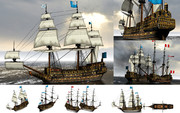 MMD用モブ90門戦列艦1650セット