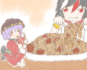 んー！せいじゃー、すぱげてーってやつおいしいねー！