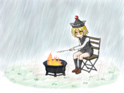 マシュマロを焼くルナサ