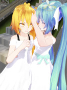 ミク>ネル ネルなでられる