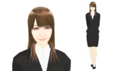 【MMDモデル配布】こんなエキストラ用モデルを作ってみた：女子社員J子