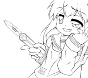 ナイフ振り振り電ちゃん