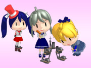 【MMD-OMF5】メンテ娘/ヘルメット娘【MMD艦これ】【モデル配布】