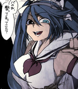 #リプの来た艦娘を悪い顔かゲス顔で描いてみる