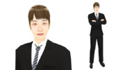 【MMDモデル配布】こんなエキストラ用モデルを作ってみた：男子社員G介