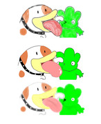 ポチとサンドラ（塗り編）