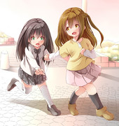 凛の手を引く卯月