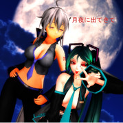 MMDレコードCDジャケットアート選手権 月夜に出てきて