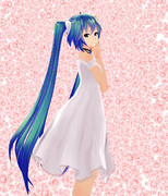 ミクさんとピンクの薔薇