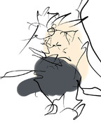 右足で描いたろーちゃん