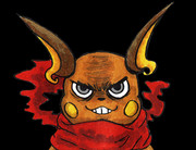 赤マフラー巻いた雷鼠