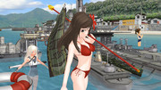 艦娘の海水浴、水着の天使。