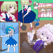 レティさんの眠りを手伝ってあげるルーミアたち